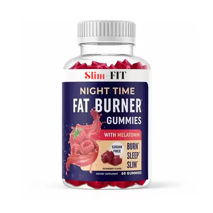 Slim-Fit Night Time Fat Burning Gummies -  Sugar Free Raspberry Flavour